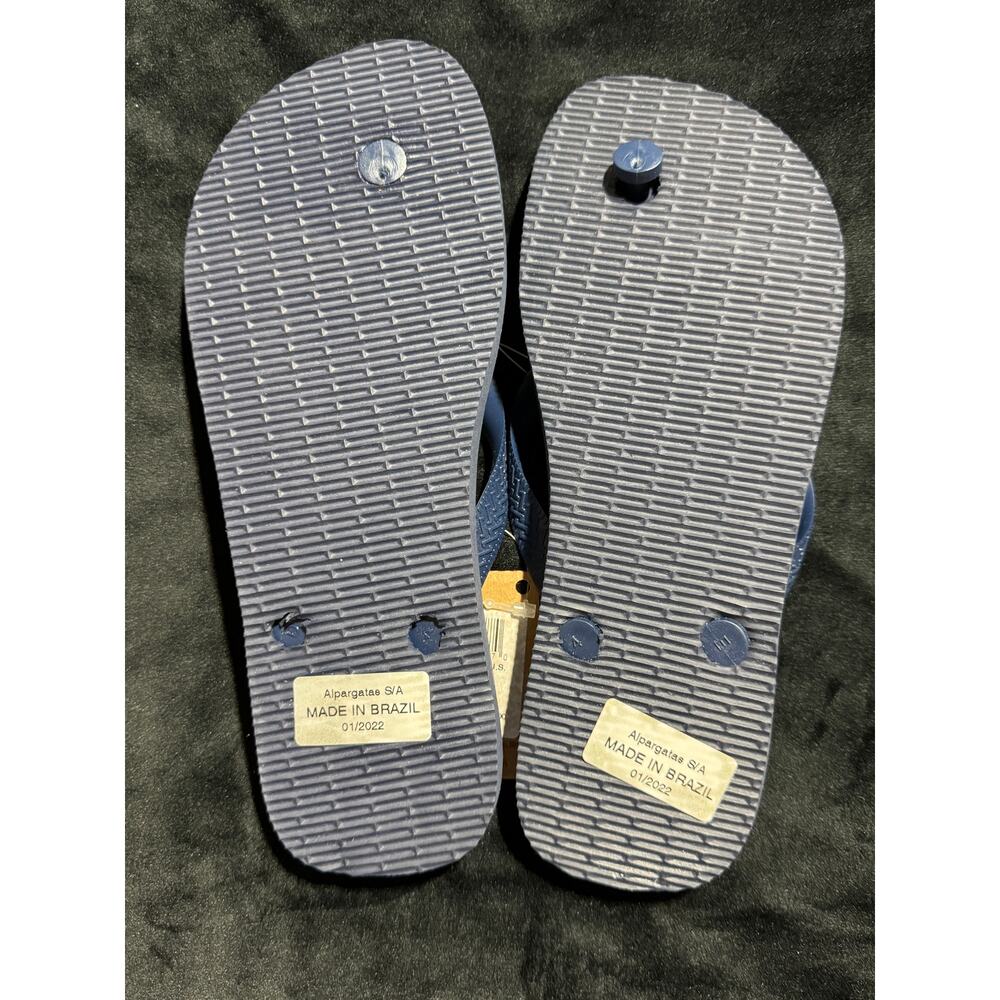 Havaianas Flip Flops Sandals Dark Navy Blue US 7/8 NWT NEW - Picture 3 of 4